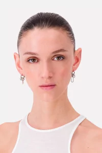 Troy Small Earrings Justine Clenquet – Palladium | Centre Commercial